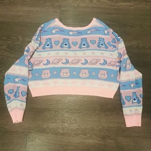 Dolls Kill x Care Bears 3X Pastel Kawaii Cropped Sweater